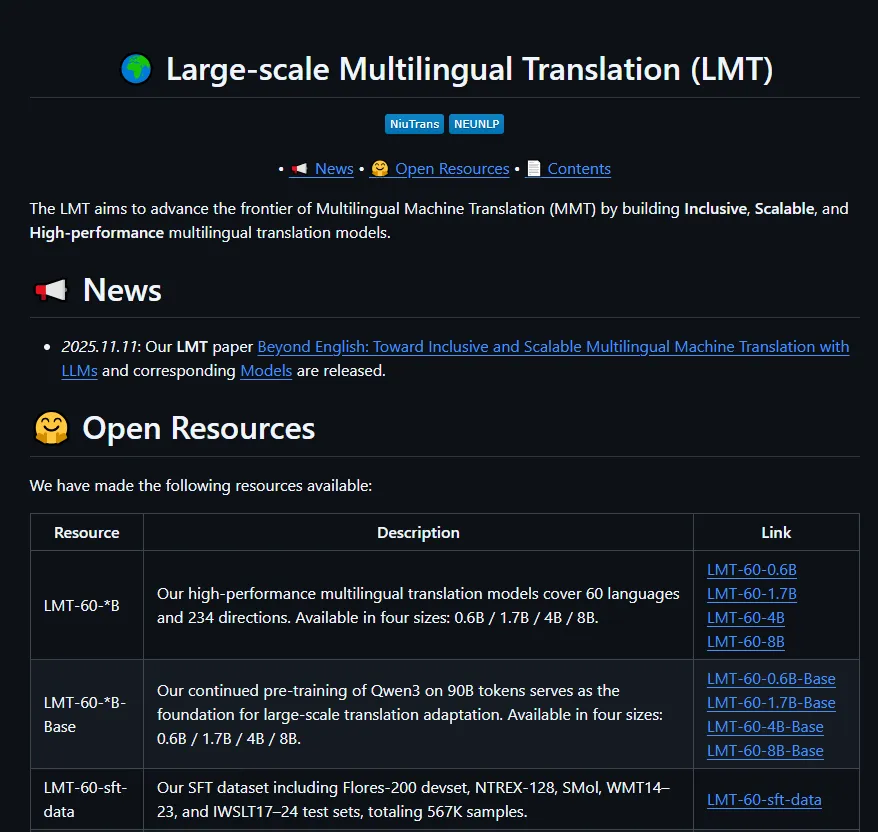 东北大学开源多语言翻译“重器”！NiuTrans.LMT支持60语种234方向，低资源语言翻译迎新曙光